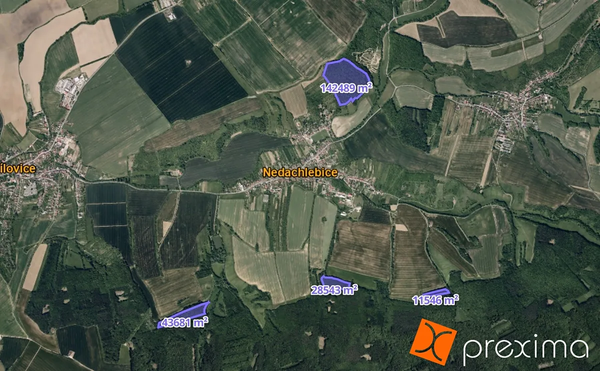 Prodej podílu 2/124 lesa 3649 m²